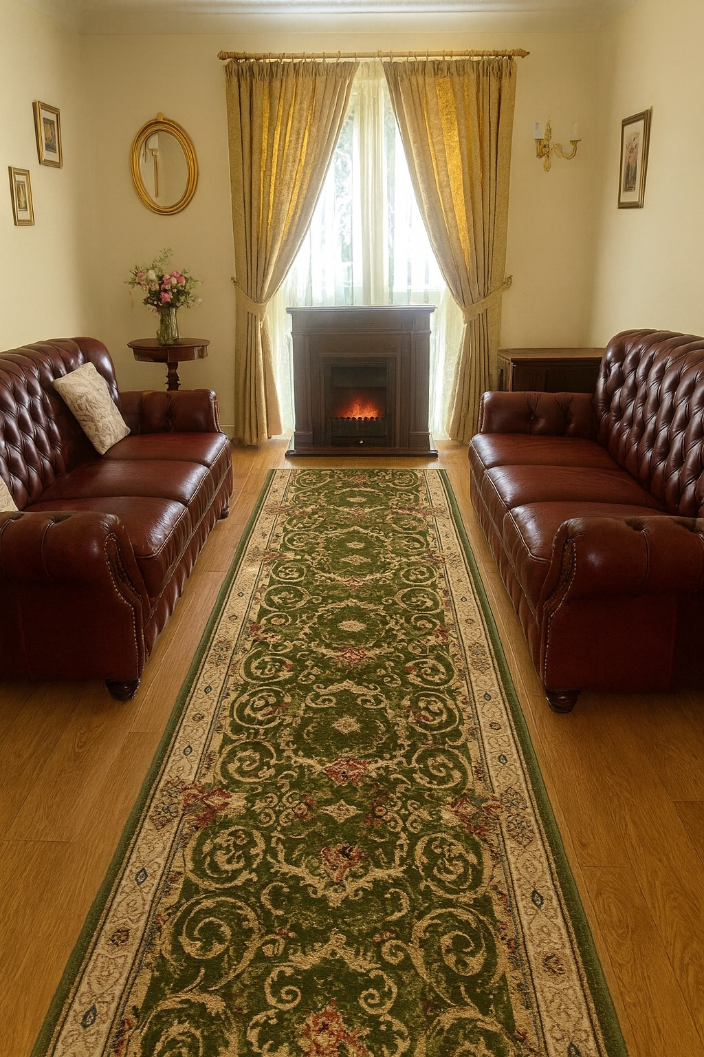 Covoare Certificat OEKO TEX - Traversa Lotos 15002/310 Verde 120x300 cm Pentru Hol