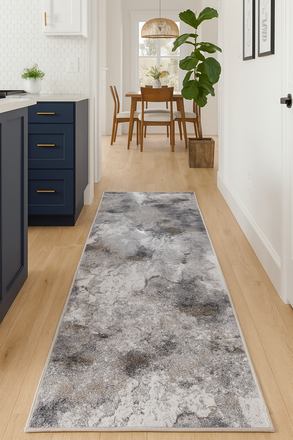 Covoare Pardoseala Incalzita - Traversa Hol Kolibri 18098/BG19 80x1000 cm pentru culoar