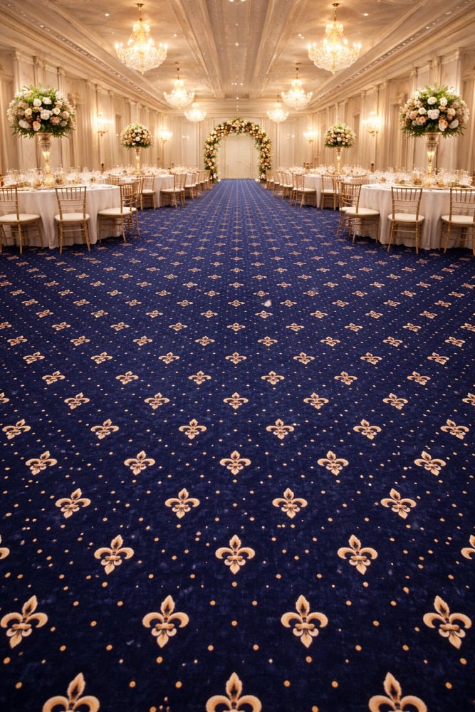 OFERTE PRET - Traversa Lotos 15033/810 W Albastru 120x1000 cm Pentru Igreja si Restaurant
