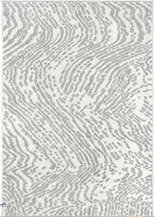 Covor Sofia Alb-Gri 120x200 cm pentru Living [5]