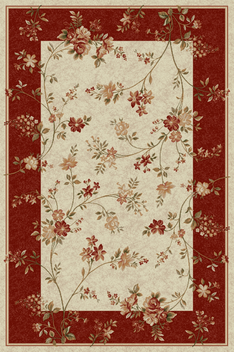 Covor Lotos 551 Crem/Rosu 80x150 cm cu Vita Florala [5]