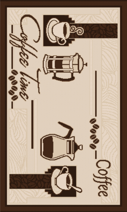 Covor Natura Coffee Time 952-19 Maro 100x200 cm pentru Bucatarie [2]