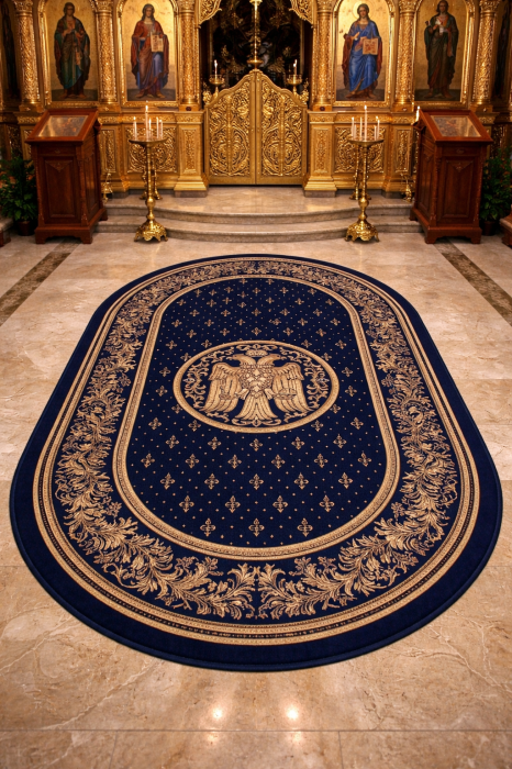 Covor Lotos 15032 Albastru 100x200 cm Vultur Bicefal Pentru Igreja [2]