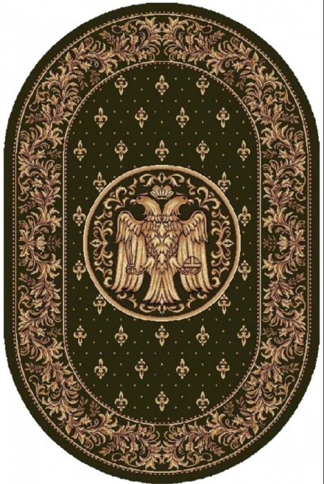 Covor Oval Bisericesc 15032 Verde 150x230 cm cu Vultur Bicefal [5]