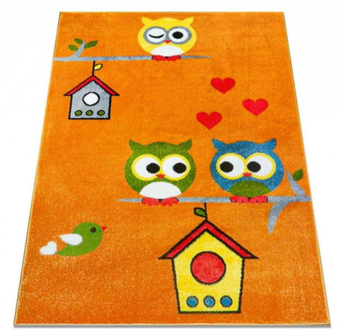 Covor Kolibri Bufnite 11205 Portocaliu 200x300 cm pentru camera copii [6]