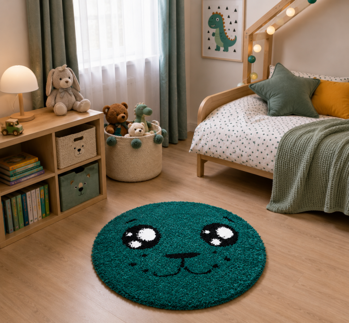 covor Fantasy Smile 12090/6236, verde, 67x67 cm, antialergic [5]