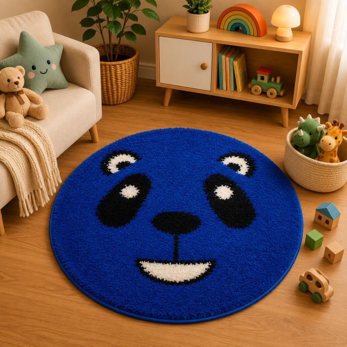 covor Fantasy Smile 12091/3313, albastru inchis, 67x67 cm, antialergic [6]