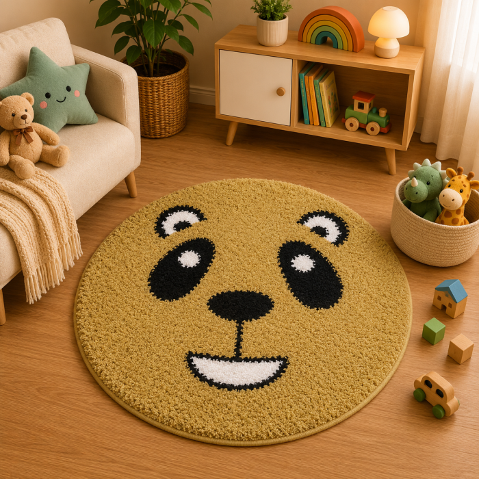 covor Fantasy Smile 12091/5249, mustar, 67x67 cm, antialergic [5]