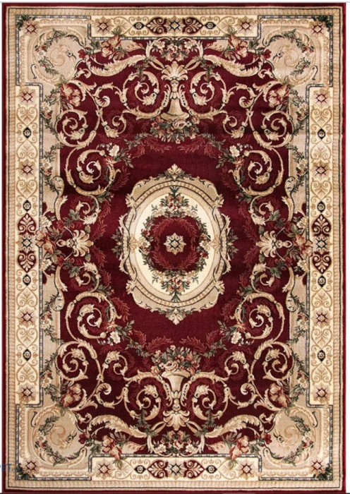 Covor Lotos 15002/210 Grena 60x110 cm cu volute baroc [2]