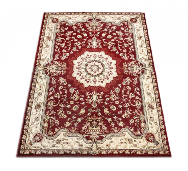 Covor Lotos 1520 Rosu Grena 60x110 cm cu medalion oriental pentru sufragerie [5]
