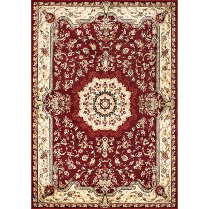 Covor Lotos 1520 Rosu Grena 60x110 cm cu medalion oriental pentru sufragerie [2]