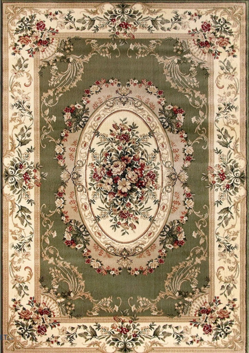 Covor Lotos 1557 Medalion Oval Rosu Verde 80x150 cm [2]