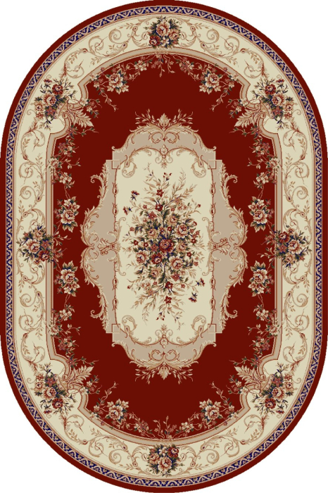 Covor Lotos 507/201 Rosu Oval 60x110 cm pentru sufragerie [2]