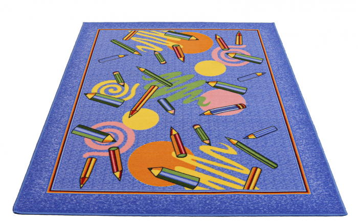 Covor Copii Creioane 1127w5 Multicolor 150x200 cm pentru Camera [2]