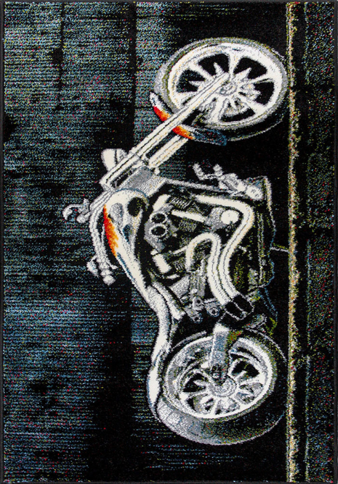 Covor Kolibri 11185 Motocicleta Negru 80x150 Pentru Living [3]