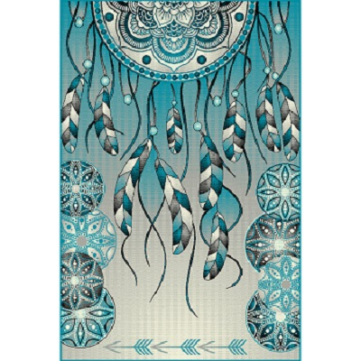 Covor Living Kolibri Pene 120x170 cm Turcoaz Elegant [6]