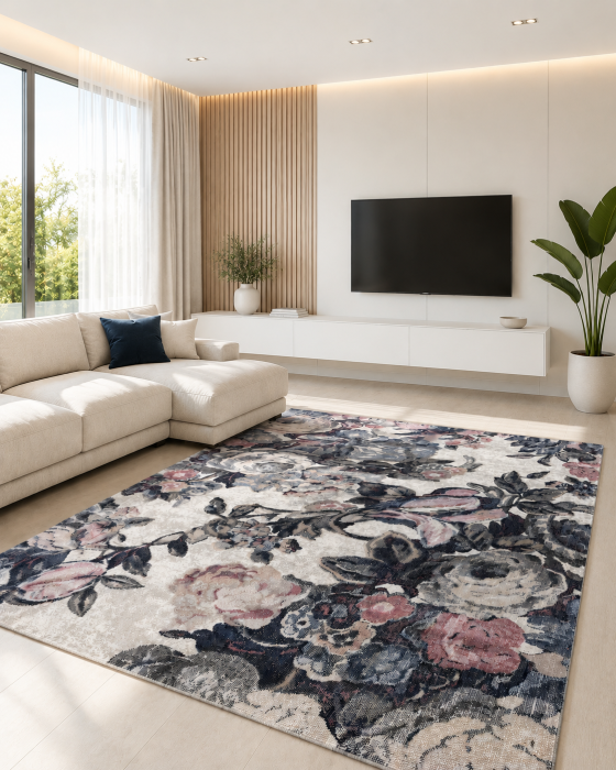 Covor Anny 33011 Floral Multicolor 155x230 cm pentru living [1]