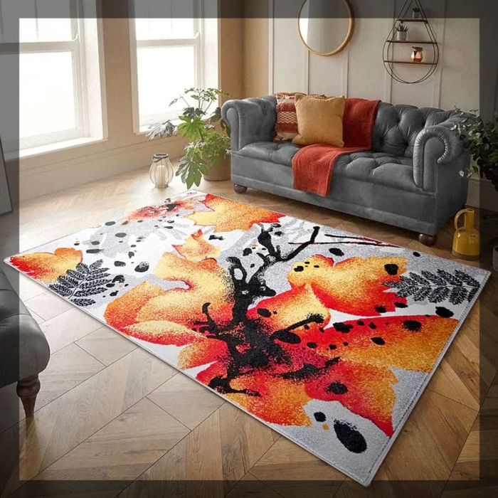 Covor Kolibri Frunze Aurii 11186 Multicolor 160x230 cm frunze stilizate [2]