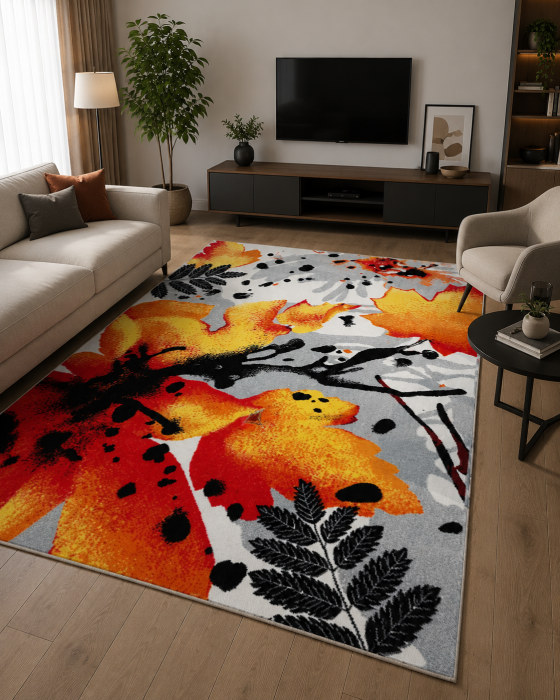 covor Kolibri Frunze Aurii, multicolor, 120x170 cm, antialergic [1]