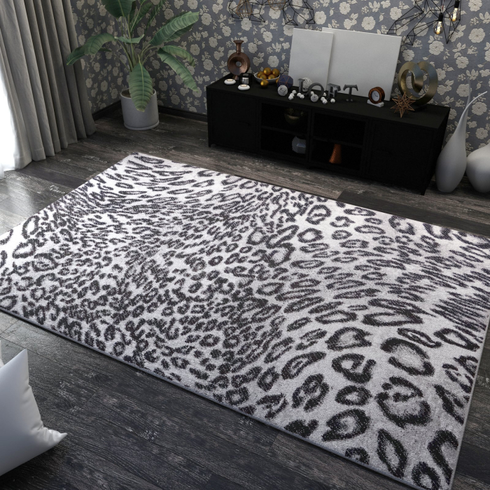 Covor Living Kolibri Leopard 120x170 cm Gri Pentru Living [2]