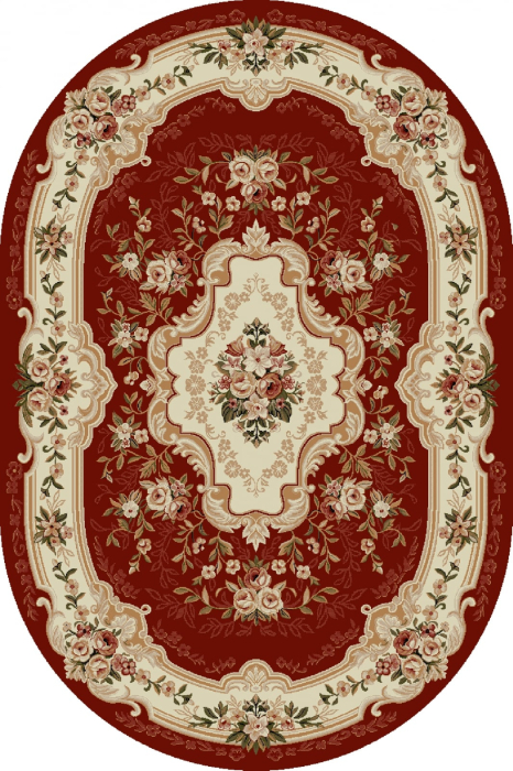 Covor Lotos 570 Rosu Grena 200x300 cm cu flori pentru dormitor [2]