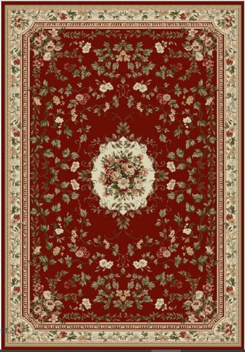Covor Lotos 1525/210 Medalion Floral Grena, 200 x 300 cm, Polipropilena, pentru Living si Dormitor [2]