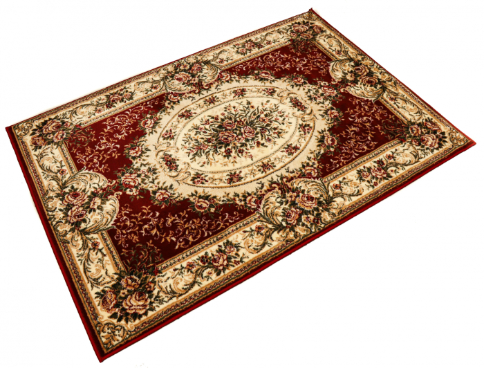Covor Lotos 1529 Rosu Grena 80x150 cm cu Medalion Floral [5]