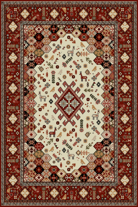 Covor Lotos 1535 Rosu Ethnic 80x150 cm [2]