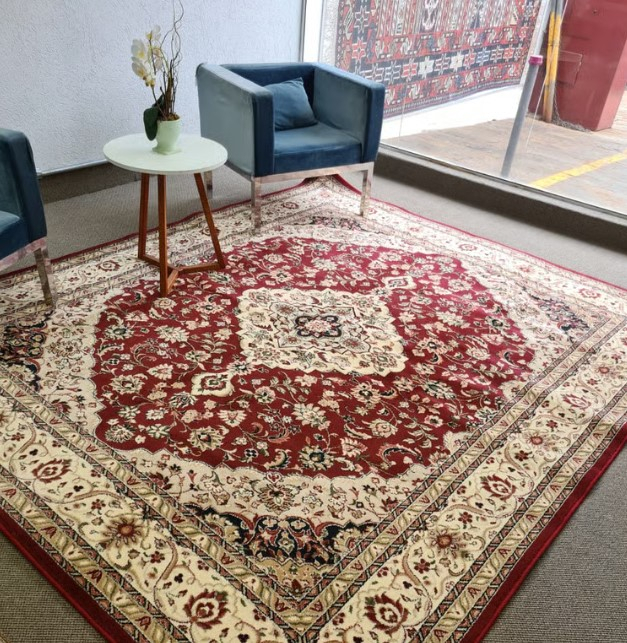 Covor Clasic Lotos 1540 Grena Medalion 80x150 cm pentru living [2]