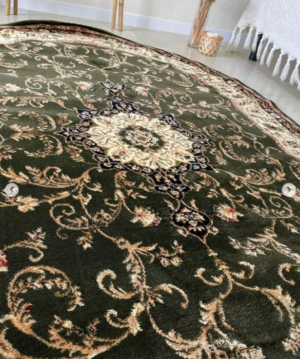 Covor Lotos 523 Verde Oval 250x350 cm - Medalion Oriental pentru Living [6]