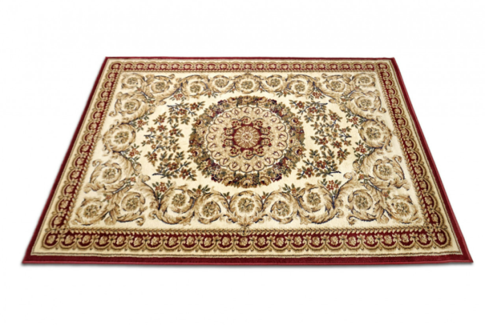Covor Lotos 539/120 Medalion Floral Crem Rosu 60x110 cm [6]