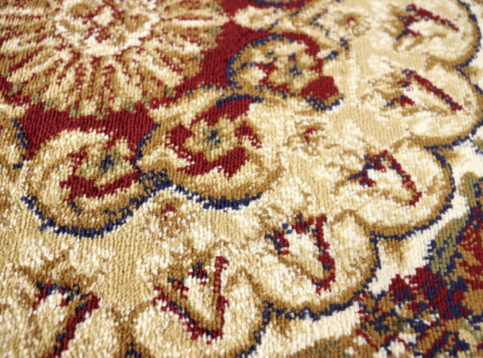 Covor Lotos 539/120 Medalion Floral Crem Rosu 60x110 cm [5]