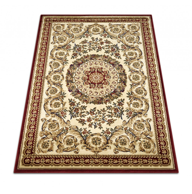 Covor Lotos 539/120 Medalion Floral Crem Rosu 60x110 cm [7]