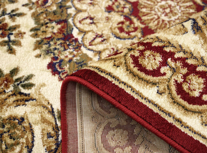 Covor Lotos 539/120 Medalion Floral Crem Rosu 60x110 cm [4]