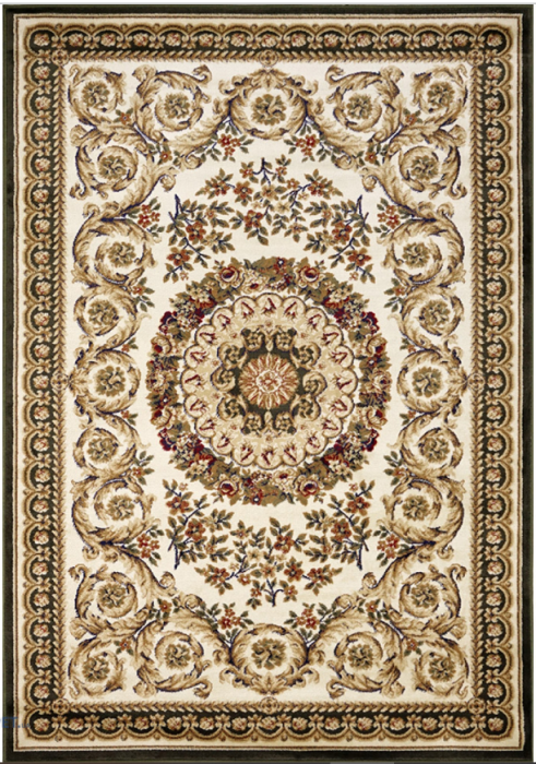 Covor Lotos 539/130 Medalion Floral Crem Verde 60x110 cm [2]