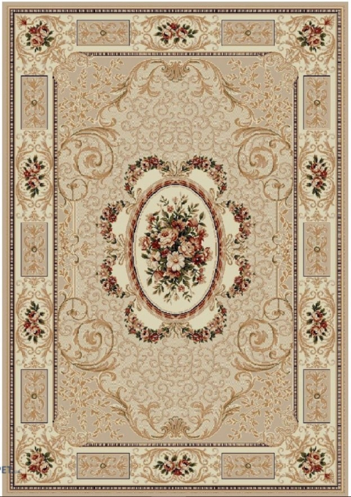 Covor Lotos 542 Bej Crem 80x200 cm cu medalion clasic [2]
