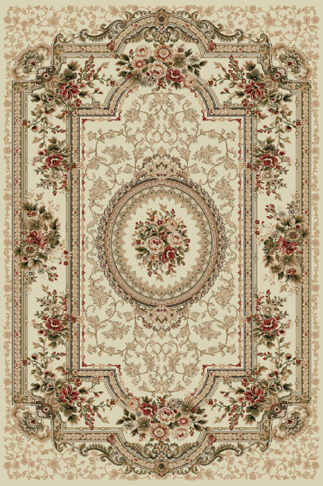 Covor Lotos 571 Crem 200x300 cm medalion cu trandafiri pentru living [2]