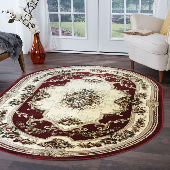 Covor Lotos 574 Rosu Oval ieftin [5]