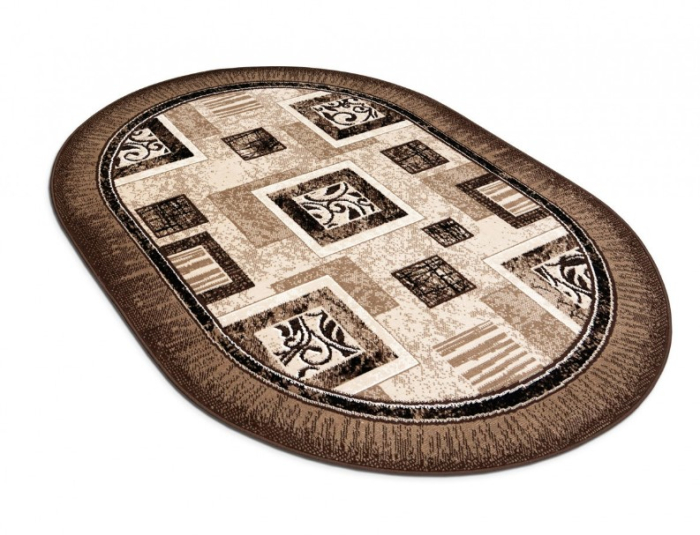 Covor Luna 1835/12 Bej Oval 60x110 cm pentru dormitor [4]
