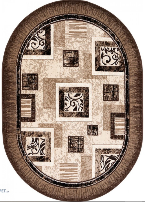 Covor Luna 1835/12 Bej Oval 60x110 cm pentru dormitor [6]