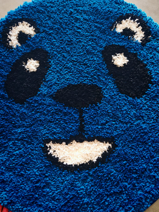 covor Fantasy Smile 12091/3313, albastru inchis, 67x67 cm, antialergic [3]