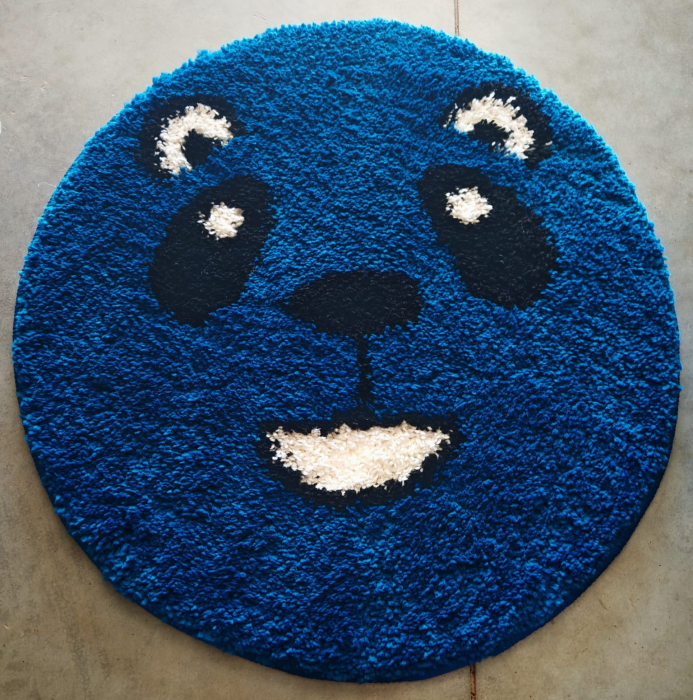 covor Fantasy Smile 12091/3313, albastru inchis, 67x67 cm, antialergic [2]