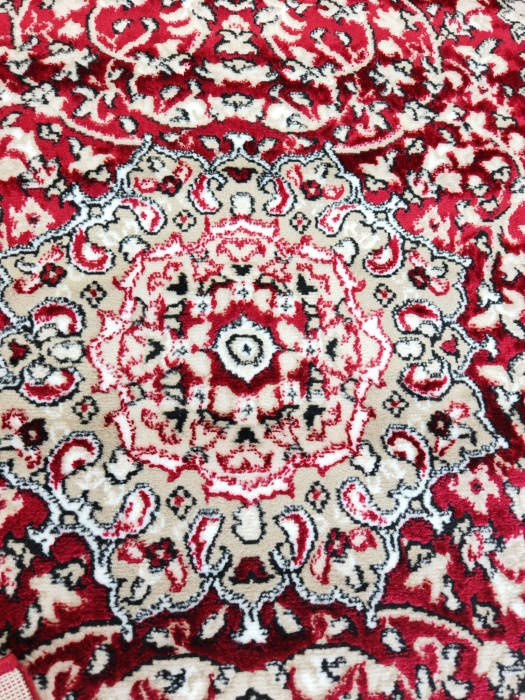 Covor Model Queen 07288, Marime 50 x 80 cm, Grena, Inaltime Fir 4 mm, Polipropilena, Living, Dormitor, Sufragerie, Hol [12]
