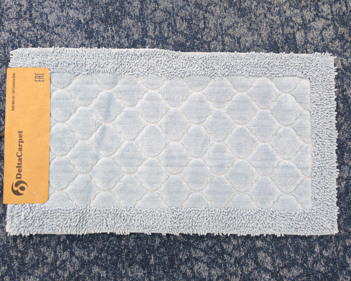 Set 2 Covorase Baie Model Rombs Albastru, Marime 60x100 cm si 50x60 cm, 100% Bumbac, Baie [3]