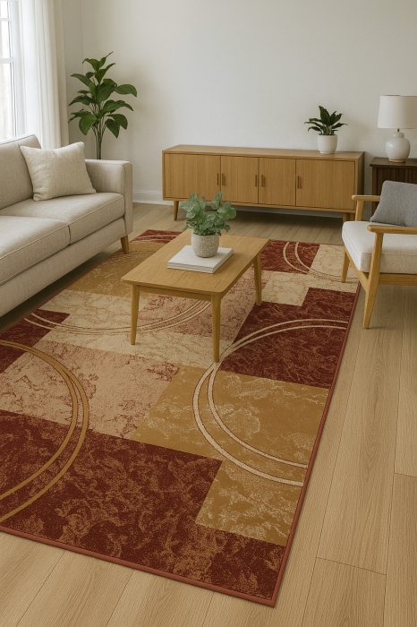 Covor Lotos 15001 Rosu 80x150 cm Modern Contemporary [3]