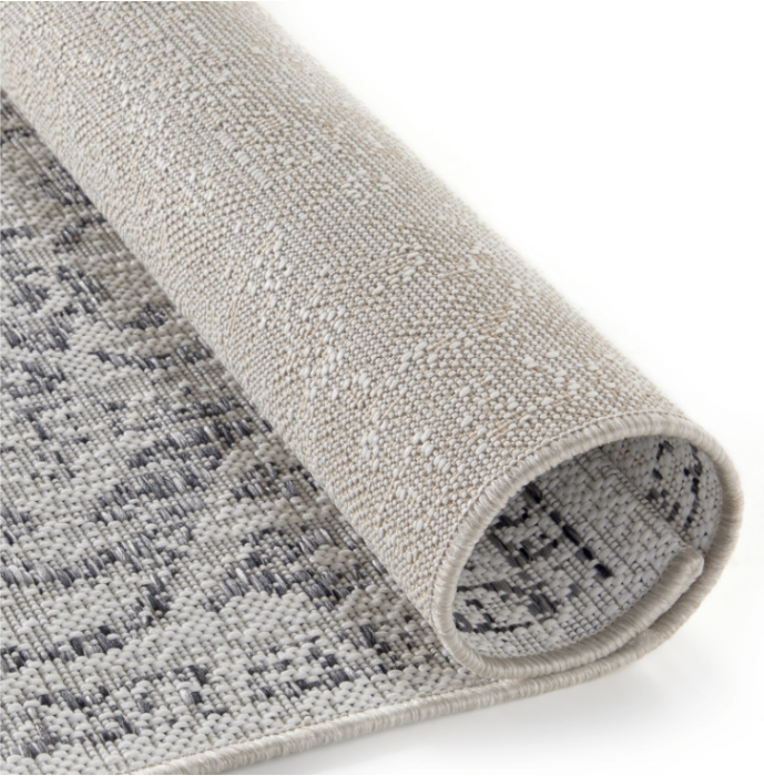 Covor Preston Alb-Gri 80x150 cm pentru Living Dormitor [6]