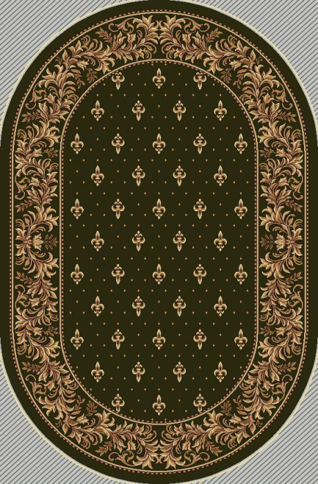 Covor Oval Bisericesc 15033 Verde 150x230 cm cu Bordura Aurie [2]