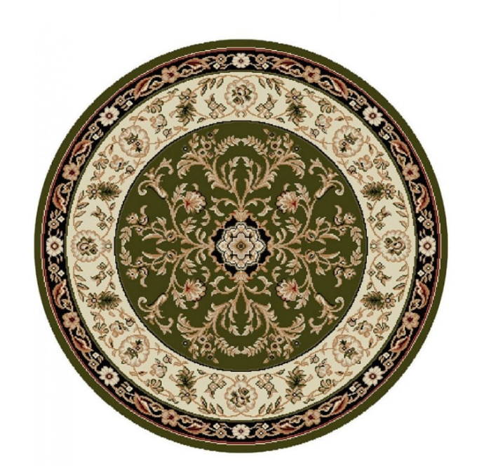 Covor Rotund Lotos 523/310 Verde 100x100 cm cu medalion pentru living [2]