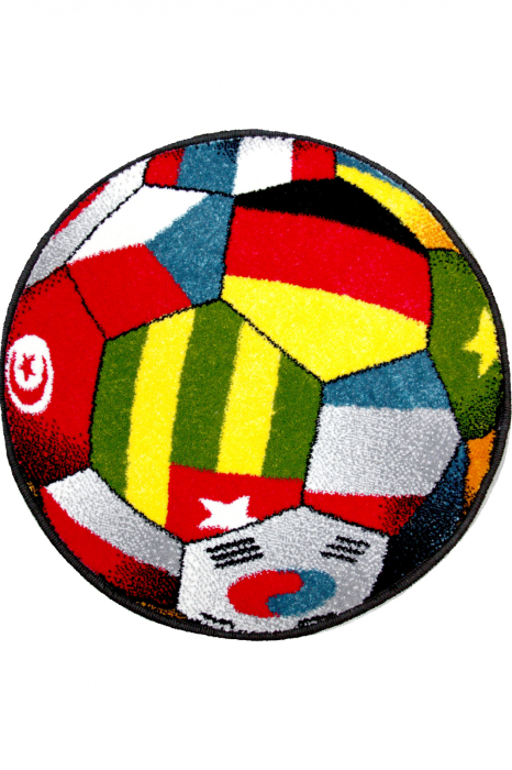 Covor Rotund Kolibri UEFA Steaguri Multicolor 67x67 cm Camera Copii [1]