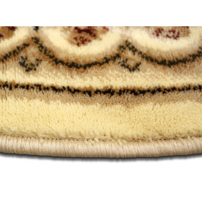 Covor Rotund Lotos 539/100 Crem Rozeta Dantelata 100x100 cm [4]